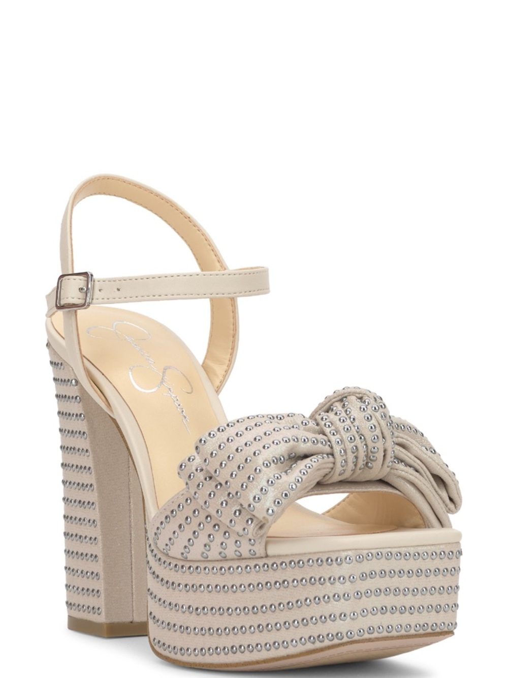 Jessica Simpson Lollien Platform In Soft Ivory with Bow Accent - Picture 2 of 5